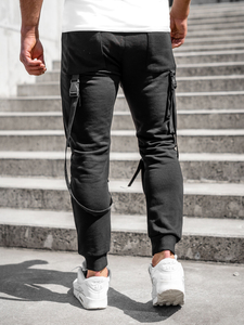 Crne cargo hlače muške joggers trenirka Bolf 6581A