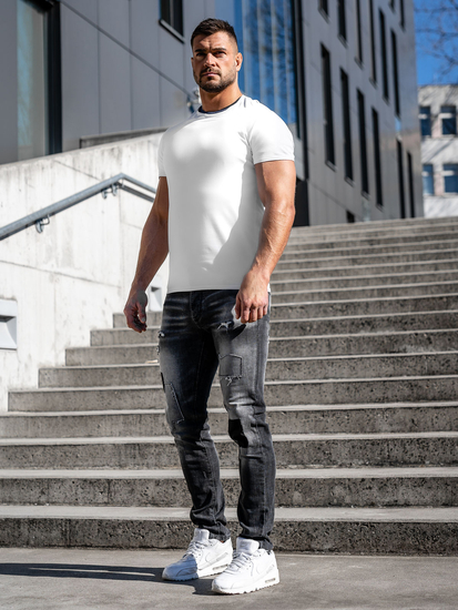 Grafitne muške traper hlače slim fit Bolf MP0031G