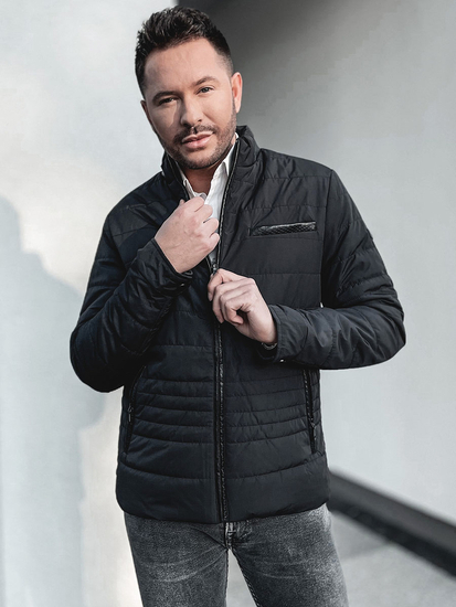 Crna prošivena prijelazna muška jakna Bolf 22M12