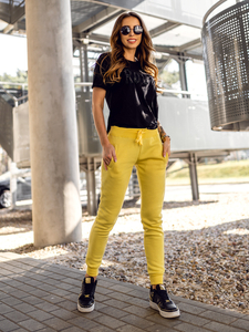 Žute sportske hlače ženske Bolf CK-01-28B