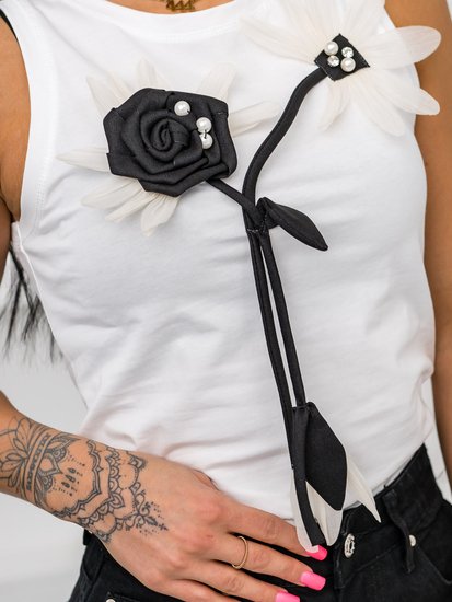 Ženska majica bez rukava s printom Bijela Bolf 96T656