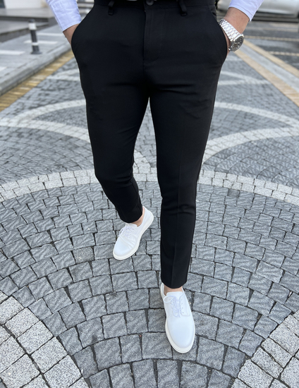 Elegantne muške hlače Crna Bolf 0031