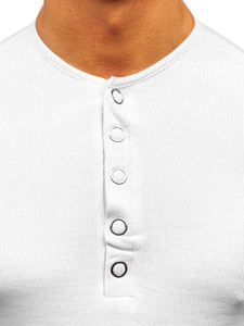 Longsleeve majica muška bez printa bijela Bolf 145362