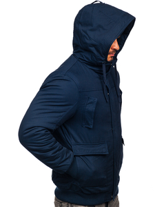 Tamnoplava debela jakna zimska muška pamučna Bolf 1890