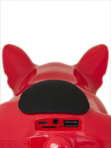 Crveni veliki bežični zvučnik French Bulldog bluetooth S4
