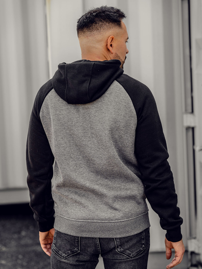 Grafitna muška majica s kapuljačom Bolf LM77002