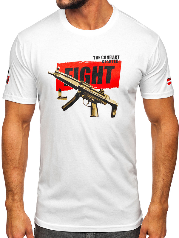 Bijela pamučna majica muška Bolf 14709