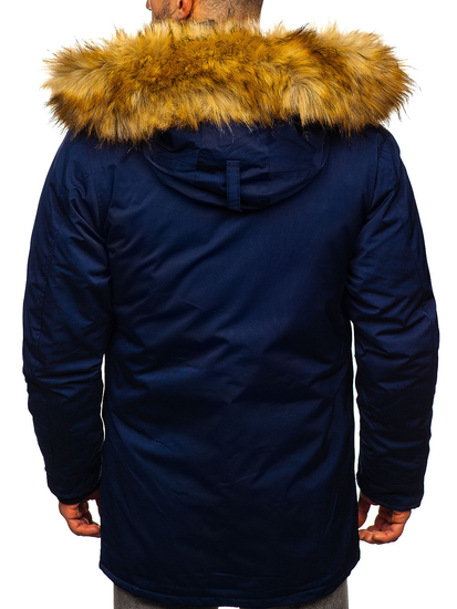 Tamnoplava jakna muška zimska parka alaska Bolf HZ8109