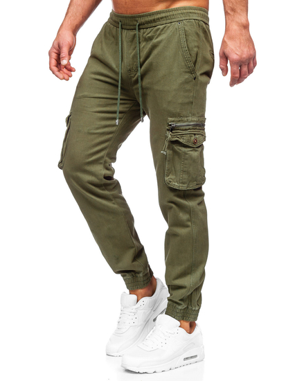 Kaki jogger hlače cargo muške Bolf MP0181MV