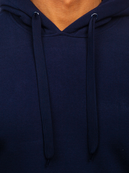 Tamno plava majica za muškarce s kapuljačom kangurka Bolf MB001