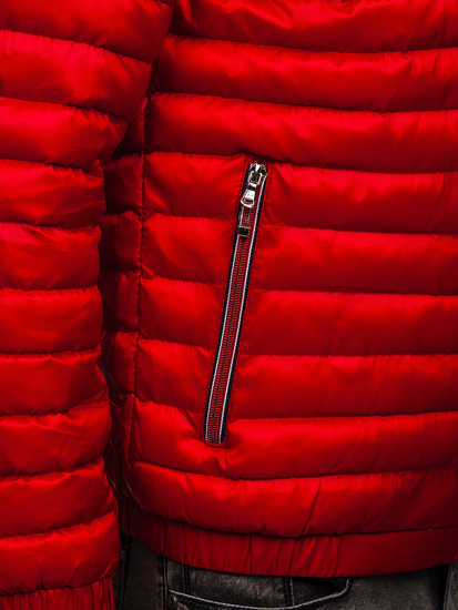 Crvena prošivena prijelazna muška jakna sportska Bolf 6574