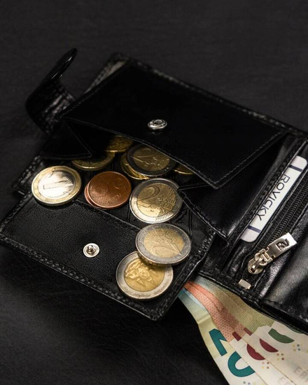 Muški kožni novčanik crni 24138