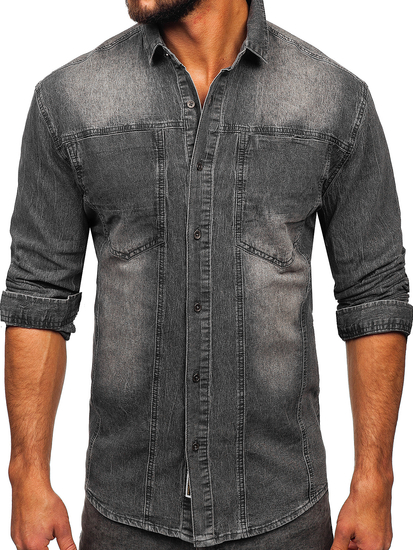 Grafitna traper muška košulja dugih rukava Bolf MC712G