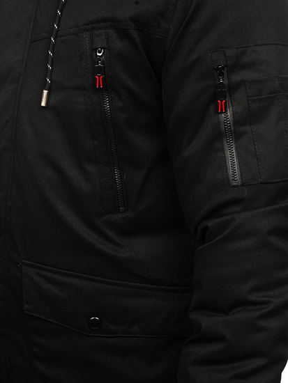 Crna muška zimska jakna parka Bolf 5M3123