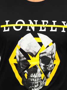 Crna majica muška s printom Bolf Y70011