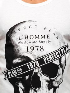 Bijela boxer majica tank top s printom Bolf 14838