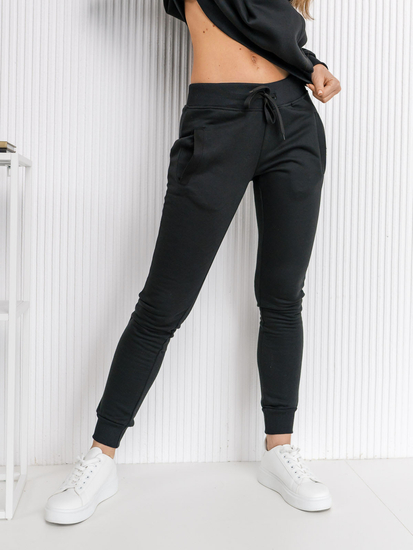 Crna trenirka ženska komplet s kapuljačom Bolf 20382