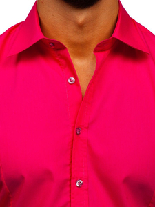 Koralna elegantna muška košulja s dugim rukavima Bolf 1703