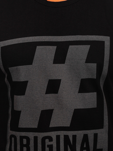 Crno-grafitna majica tank top s printom Bolf 19802