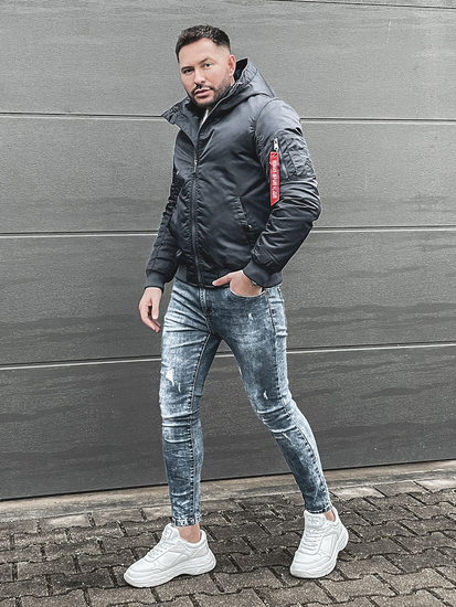 Tamnoplava jakna muška zimska Bolf 2120