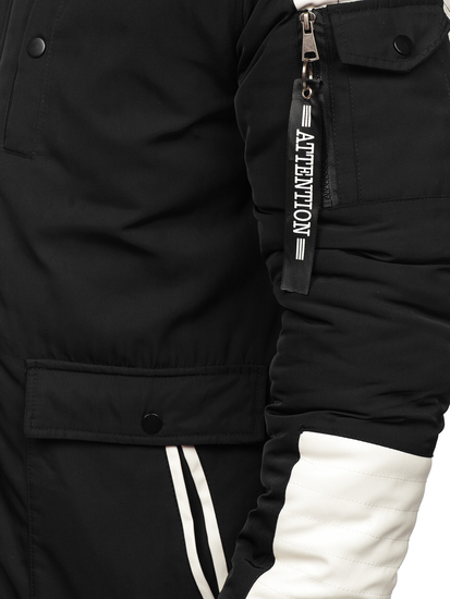 Crna muška zimska parka jakna Bolf JP5832