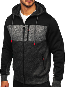 Muška lagana jakna s kapuljačom Antracit Bolf TC1206