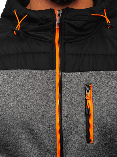 Crna prošivena muška prijelazna jakna Bolf 8M902