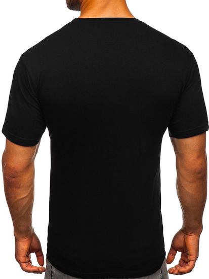 Crna muška majica s otiskom Bolf 142174