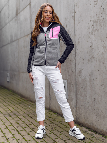 Ženska sportska prijelazna majica-jakna crna Bolf KSW4006A