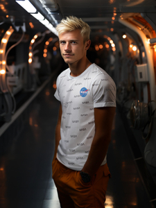 Bijela muška majica s printom Bolf 14950