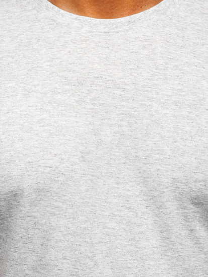 Svijetlo siva pamučna majica muška bez printa  Bolf 192397