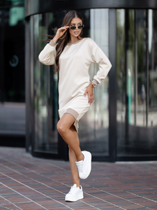 Ženska sportska haljina bež Bolf 524