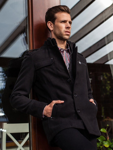 Kaput muški crni Bolf 8856C