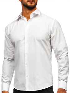 Elegantna muška košulja dugih rukava Bijela Bolf 24740