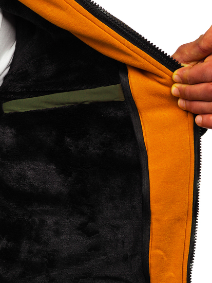 Zelena prošivena muška zimska jakna Bolf 6900