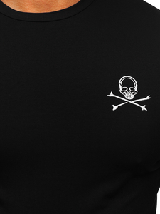 Crna muška majica s printom Bolf MT3049