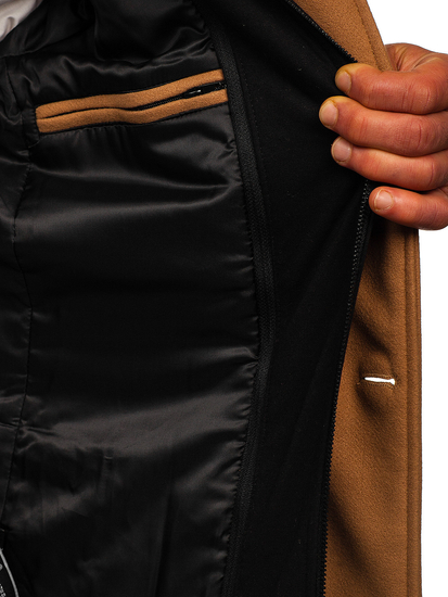 Boje devine dlake dvoredni kaput muški zimski s odvojivim dodatnim stojećim ovratnikom Bolf 8805