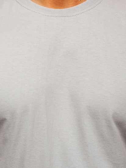 Siva pamučna majica muška bez printa  Bolf 192397