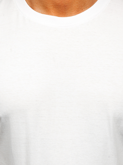 Bijela pamučna majica muška bez printa  Bolf 192397
