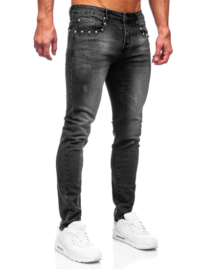 Crne traperice muške slim fit Bolf MP0057N