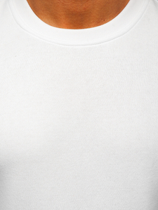 Dukserica muška bez kapuljača bijela Bolf 2001