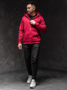 Muška dukserica s kapuljačom bordo Bolf 2008A1