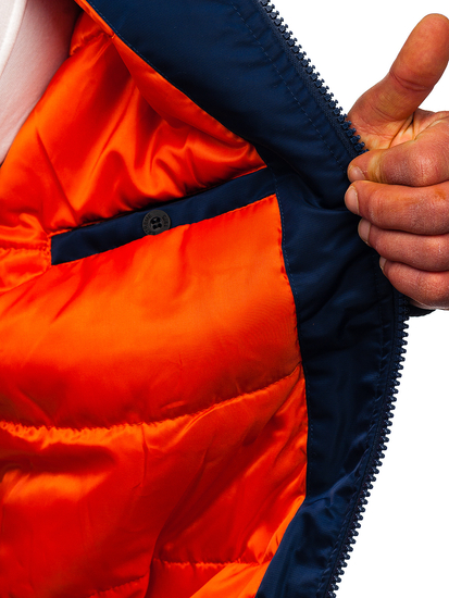 Tamnoplava jakna muška zimska Bolf 2120