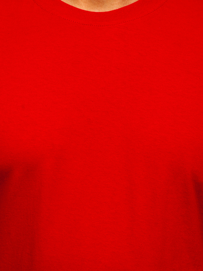 Crvena pamučna majica muška bez printa Bolf 192397