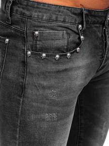 Crne traperice muške slim fit Bolf MP0057N