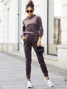 Grafit dvodijelni ženski komplet trenirke od velura Bolf 637