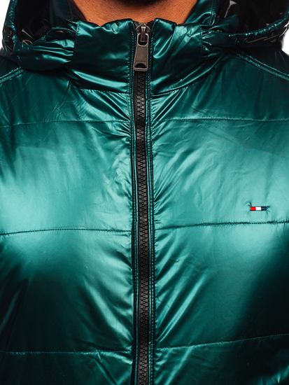 Zelena prošivena sportska prijelazna jakna muška  Bolf 2143