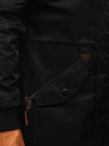 Crna jakna muška prijelazna parka Bolf JK363