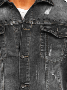 Crna muška traper jakna Bolf MJ504N