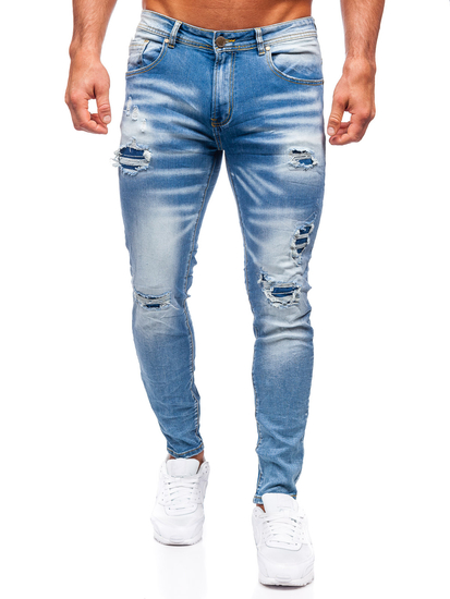 Tamnoplave muške traper hlače skinny fit Bolf E7869B